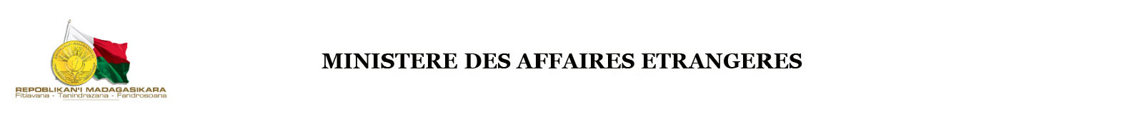 MINISTERE DES AFFAIRES ETRANGERES DE MADAGASCAR